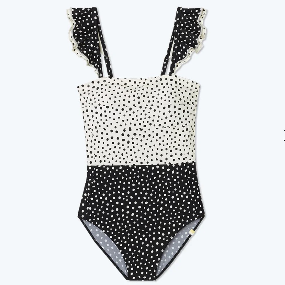 Summersalt Black and White Polka Dot One Piece